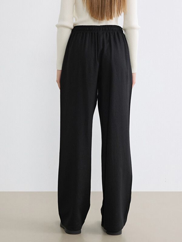 Moudda LC Waikiki - Pantalon fin en tissu pour Femme couleur Noir - Tunisie 4