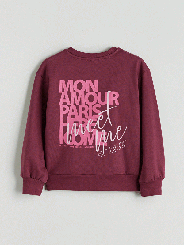 Moudda LC Waikiki - Sweatshirt en jersey Fille Prune - Tunisie 1