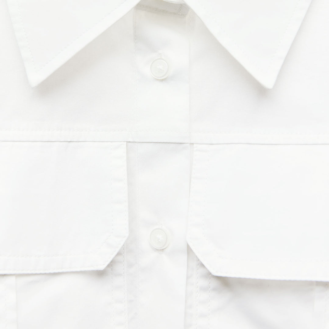 Moudda ZARA - Chemise Cropped Popeline - Poches Devant - Tunisie 3