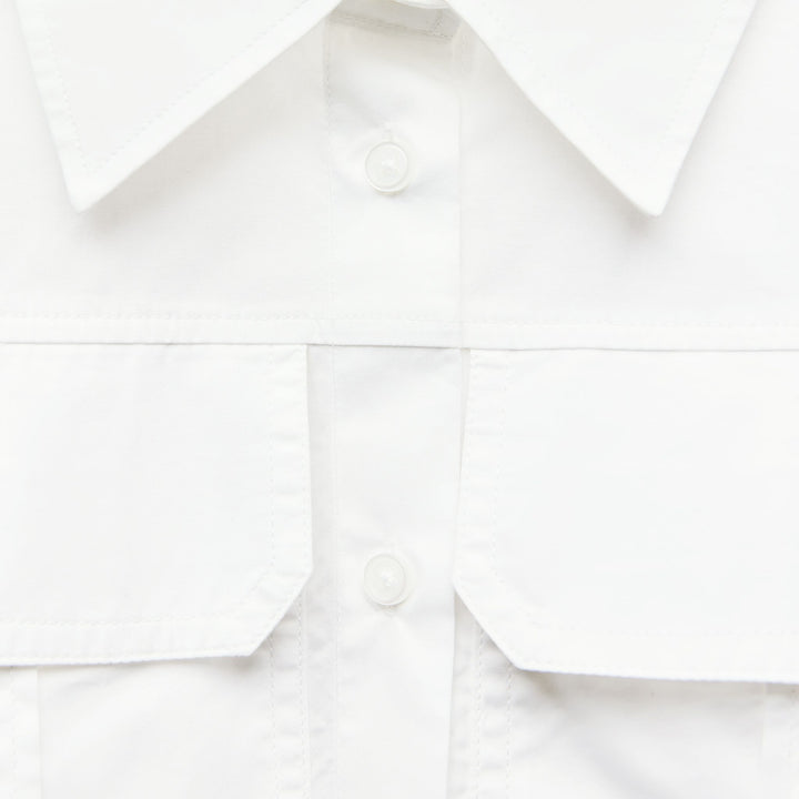 Moudda ZARA - Chemise Cropped Popeline - Poches Devant - Tunisie 3