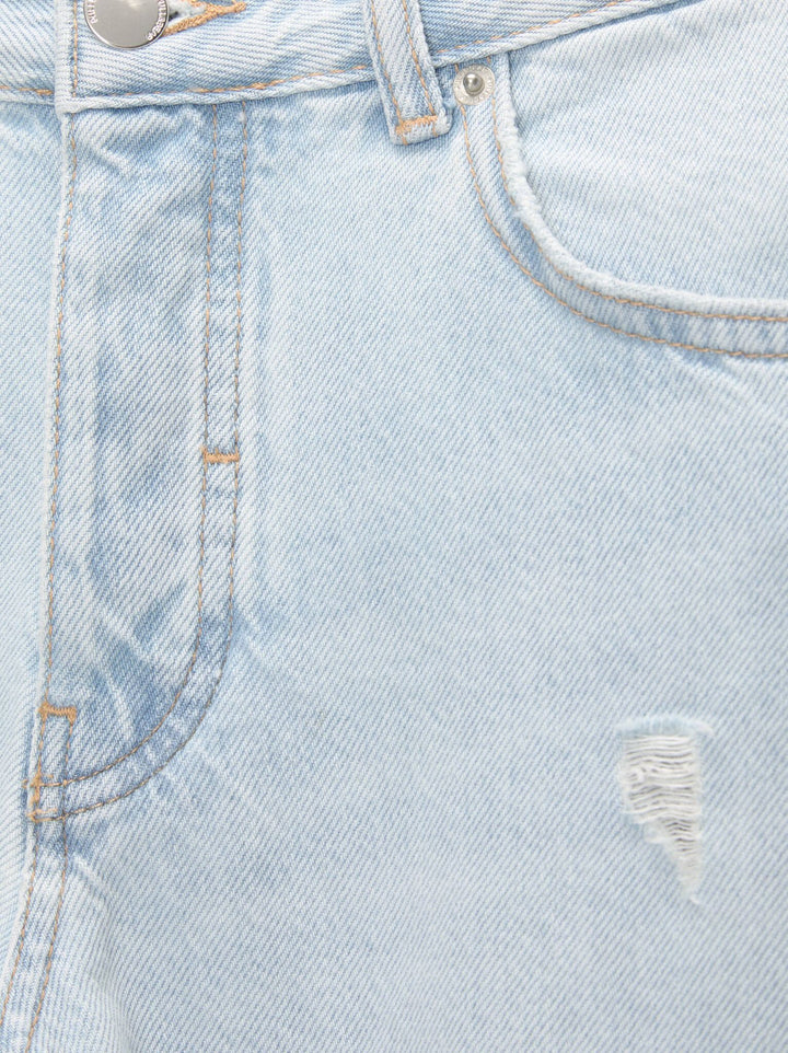 Moudda PULL & BEAR - Pantalon Denim Droit Taille Moyenne Cheville - Tunisie 3