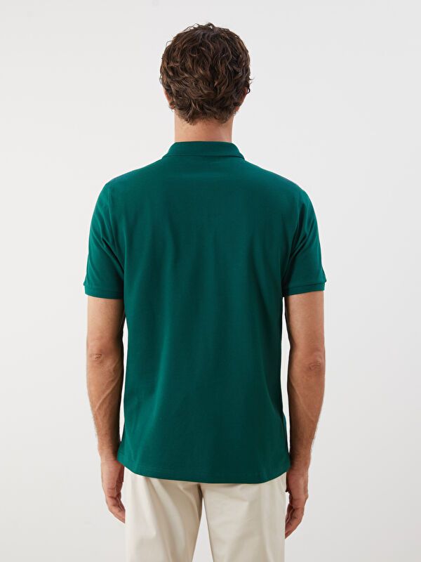 Moudda LC Waikiki - T-shirt jersey col polo manches courtes Homme Vert - Tunisie 4