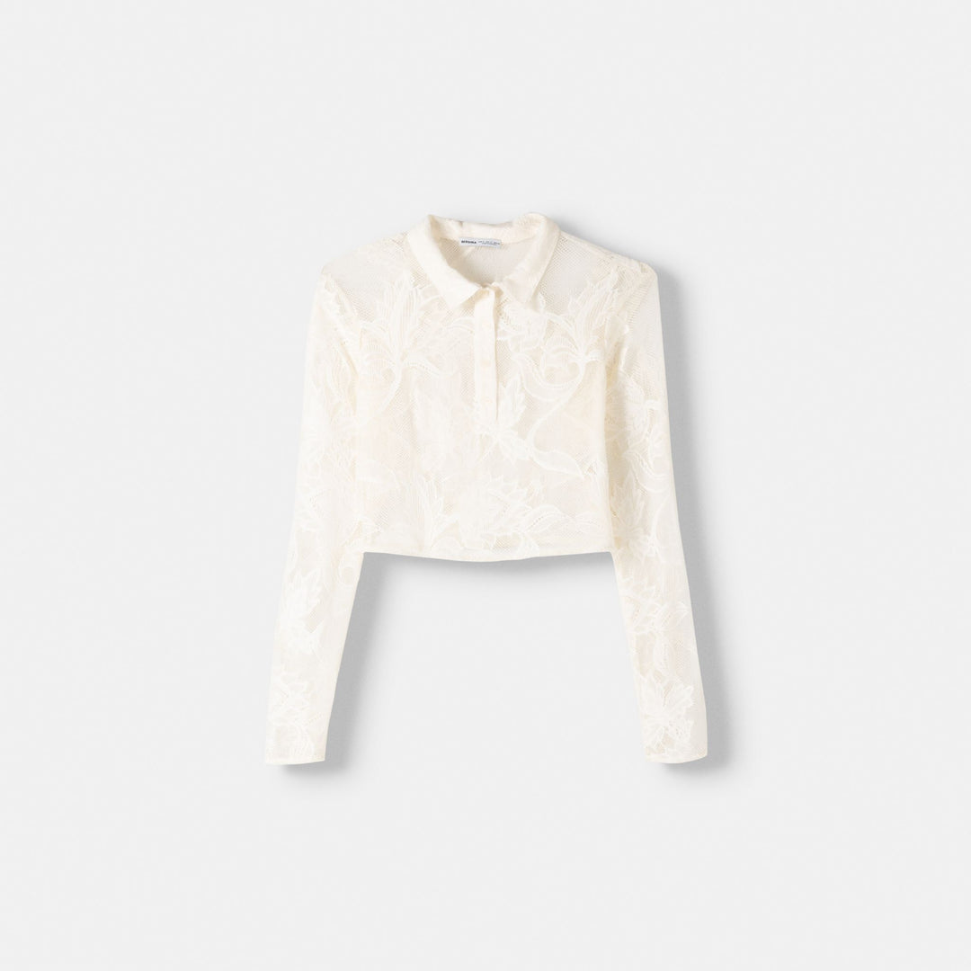 Moudda BERSHKA - Chemise polo jacquard courte - Tunisie 1