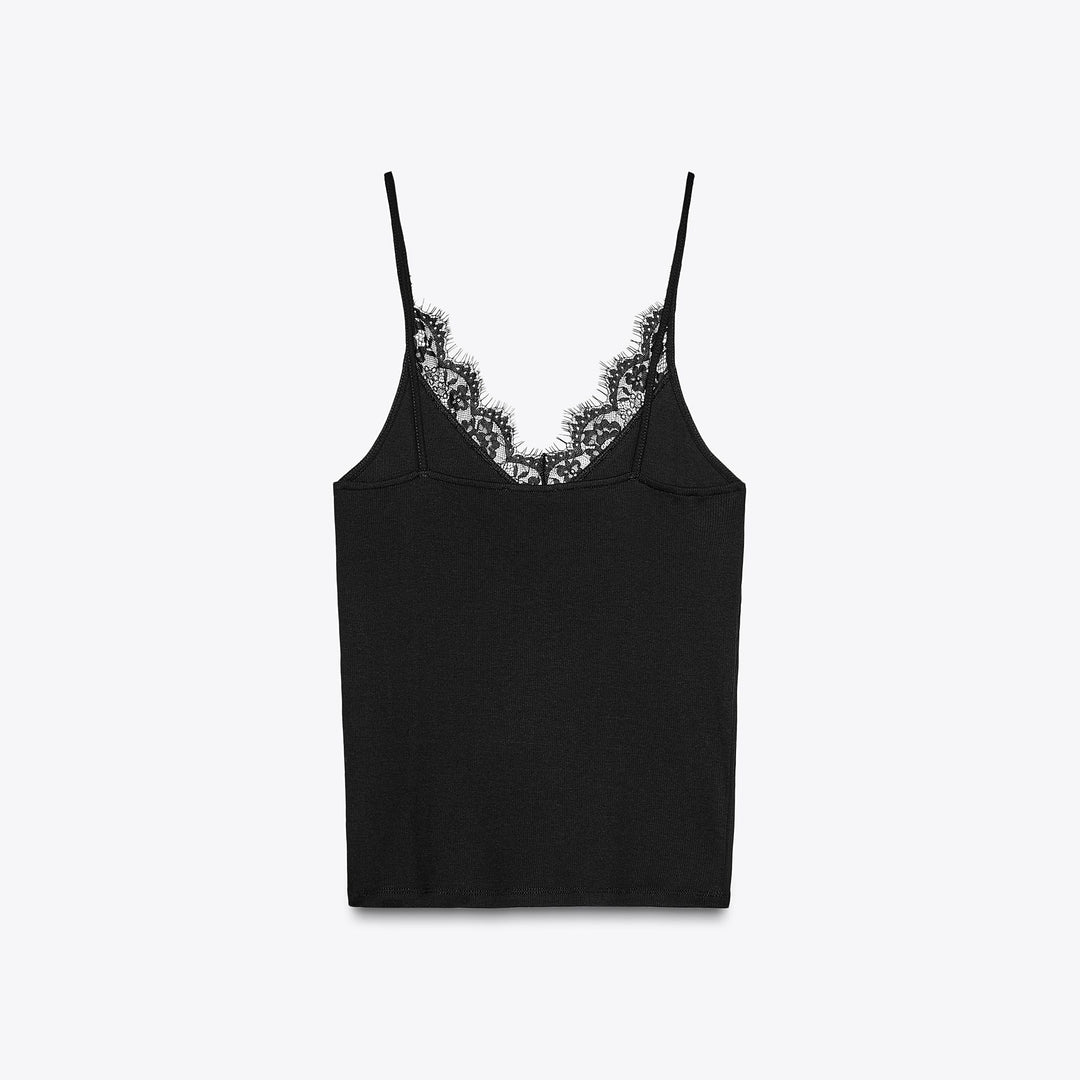 Moudda ZARA - T-Shirt - Bretelles, Côtes & Dentelle - Tunisie 2