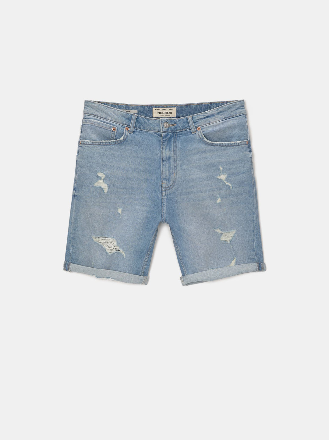 Moudda PULL & BEAR - Bermuda Denim Slim Déchiré TG PK - Tunisie 4