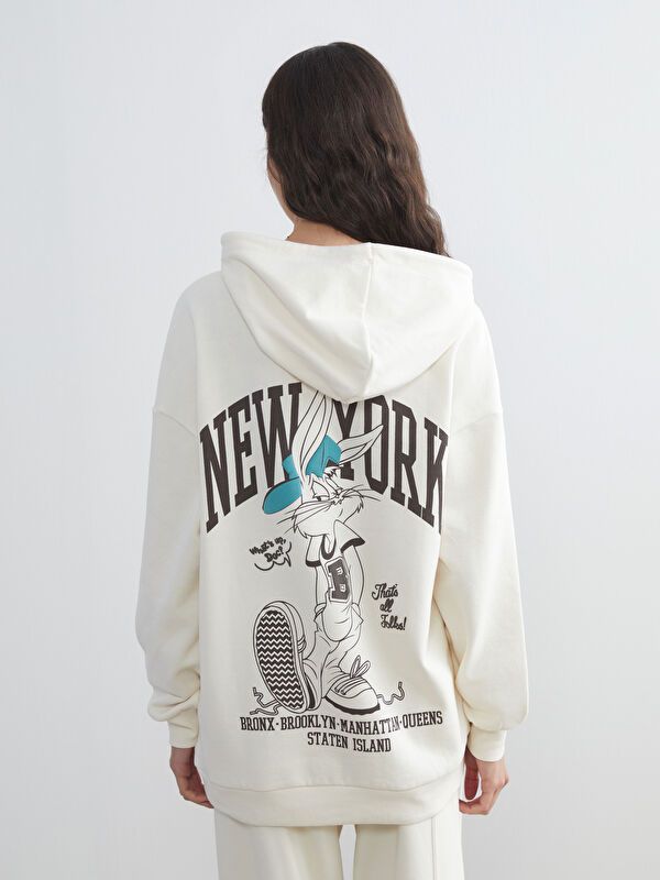 Moudda LC Waikiki - Sweatshirt en jersey sous licence Femme Beige clair - Tunisie 4