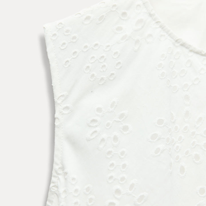 Moudda ZARA - Robe Midi Sans Manches Broderie Anglaise - Tunisie 3