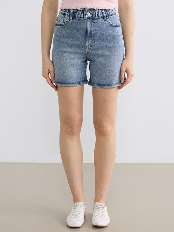 Moudda LC Waikiki - Short en jean pour Femme couleur Bleu délavé à l'acide - Tunisie 2