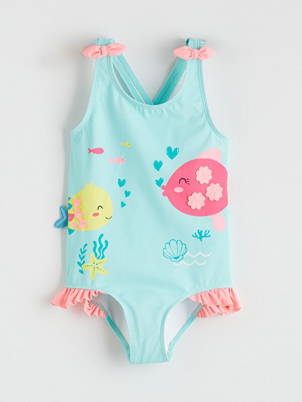Moudda LC Waikiki - Maillot de bain en jersey pour Fille couleur Bleu clair - Tunisie 1