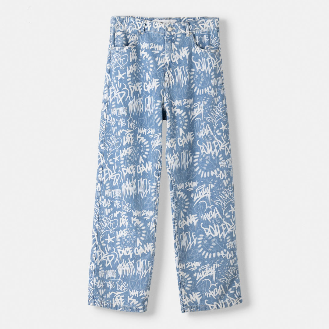 Moudda BERSHKA - Jean Baggy Imprimé - Tunisie 1