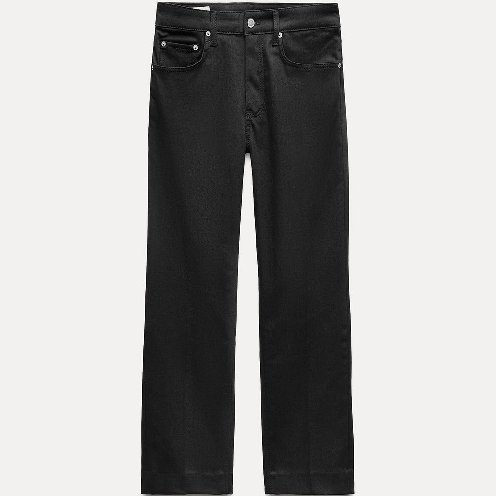 Moudda ZARA - Jean bootcut taille haute court noir - Tunisie 2