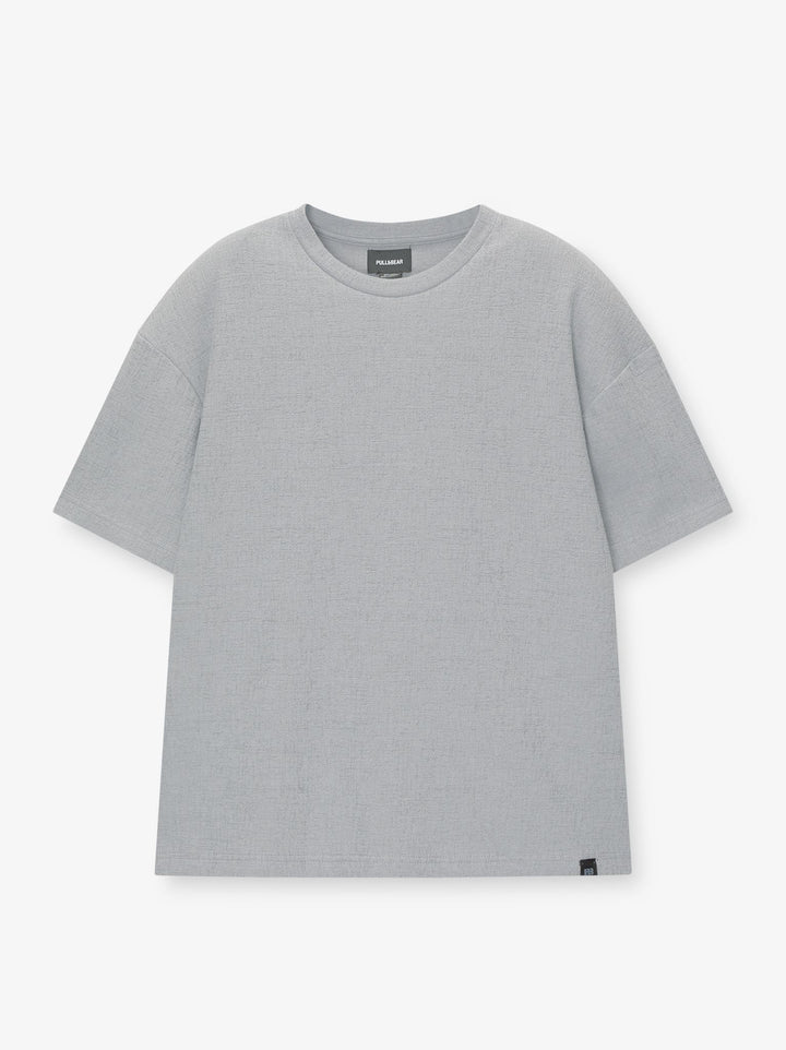 Moudda PULL & BEAR - T-Shirt Demi-Manches Structure Devore - Tunisie 1