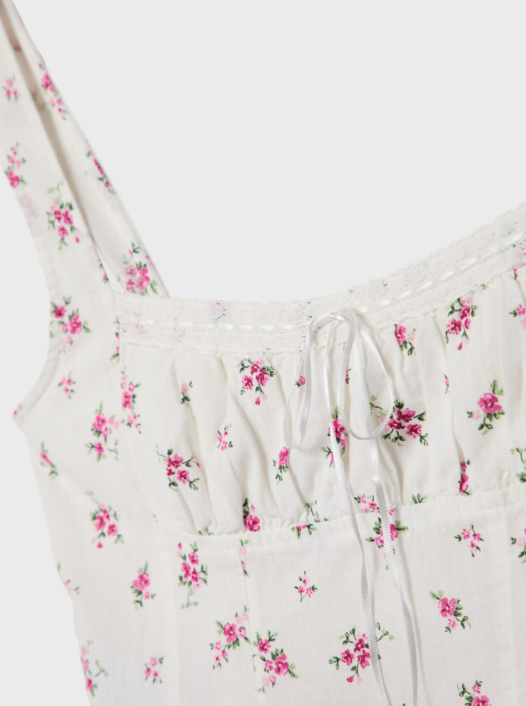 Moudda STRADIVARIUS - Top Rustique à Bretelles avec Dentelle Imprimé - Tunisie 4