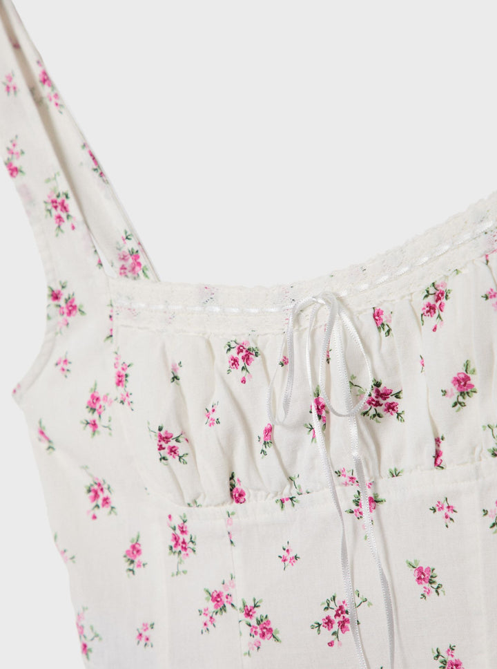 Moudda STRADIVARIUS - Top Rustique à Bretelles avec Dentelle Imprimé - Tunisie 4