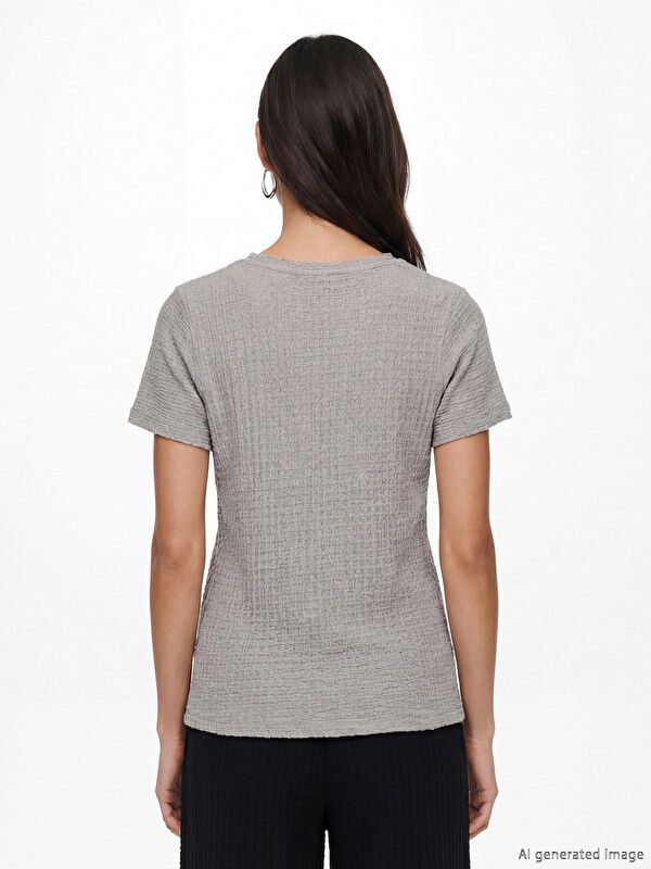Moudda LC Waikiki - Pack jersey à maches courtes pour Femme couleur Gris clair - Tunisie 4