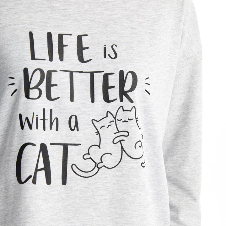 Moudda LC Waikiki - Pyjama en jersey manches longues Femme Imprimé rose - Tunisie 3