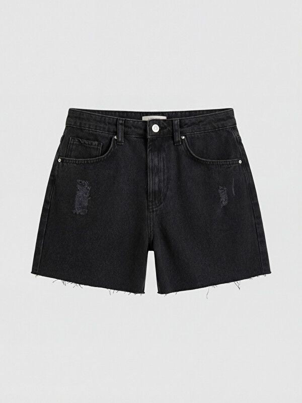 Moudda LC Waikiki - Bermuda en denim pour Femme couleur Noir - Tunisie 1