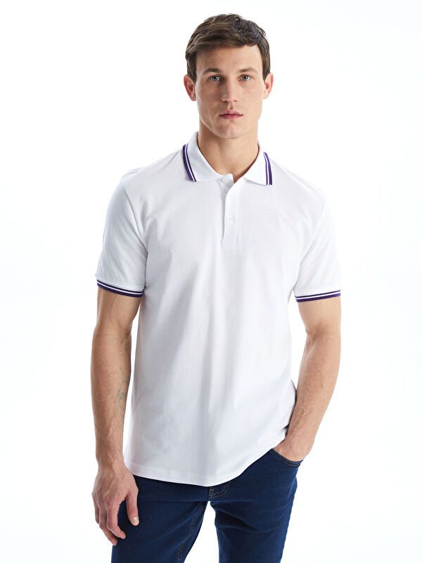 Moudda LC Waikiki - T-shirt col polo basique manches courtes en jersey - Tunisie 1