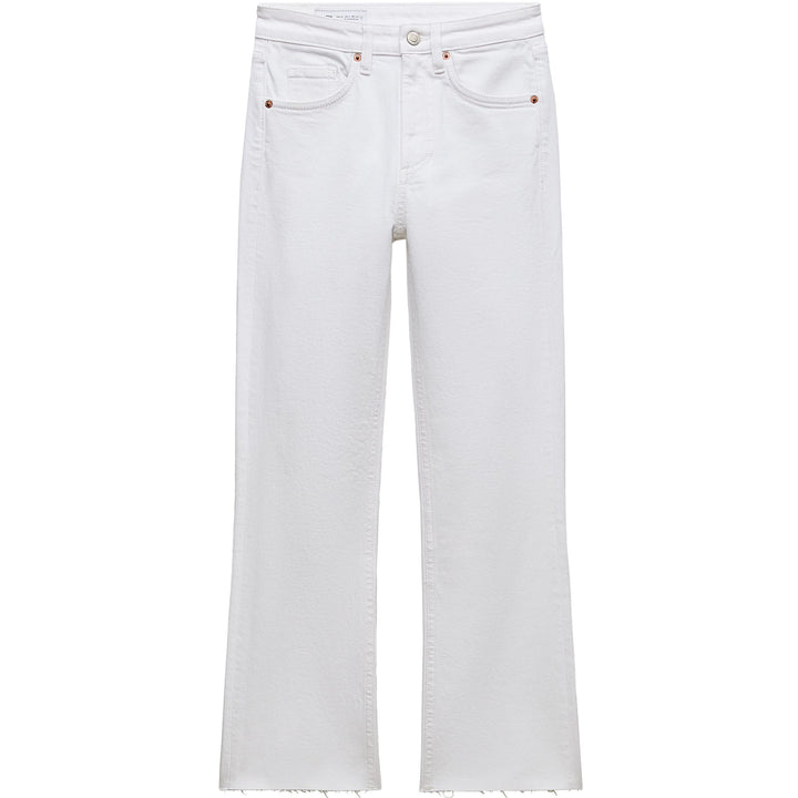 Moudda ZARA - Pantalon évasé court 5 poches taille haute ourlet brut - Tunisie 3