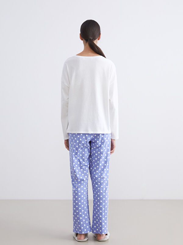 Moudda LC Waikiki - Pyjama manches longues Femme Imprimé lilas foncé - Tunisie 4