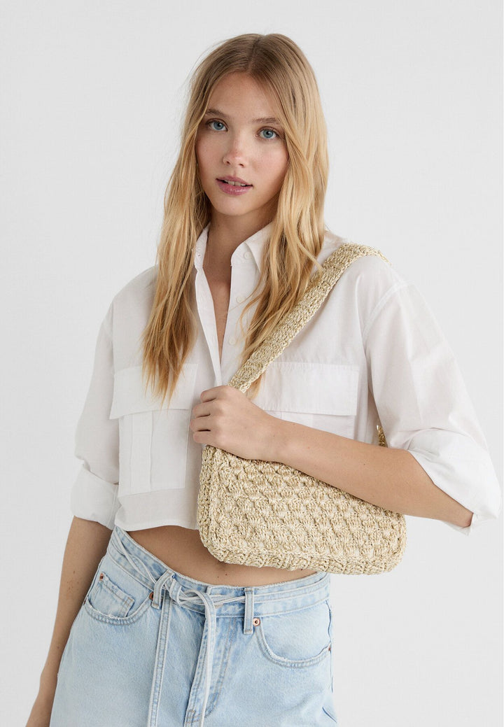 Moudda STRADIVARIUS - Sac à Épaule en Crochet Brillant - Tunisie 5