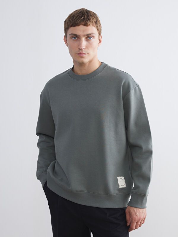 Moudda LC Waikiki - Sweatshirt en jersey Homme Vert terne - Tunisie 1