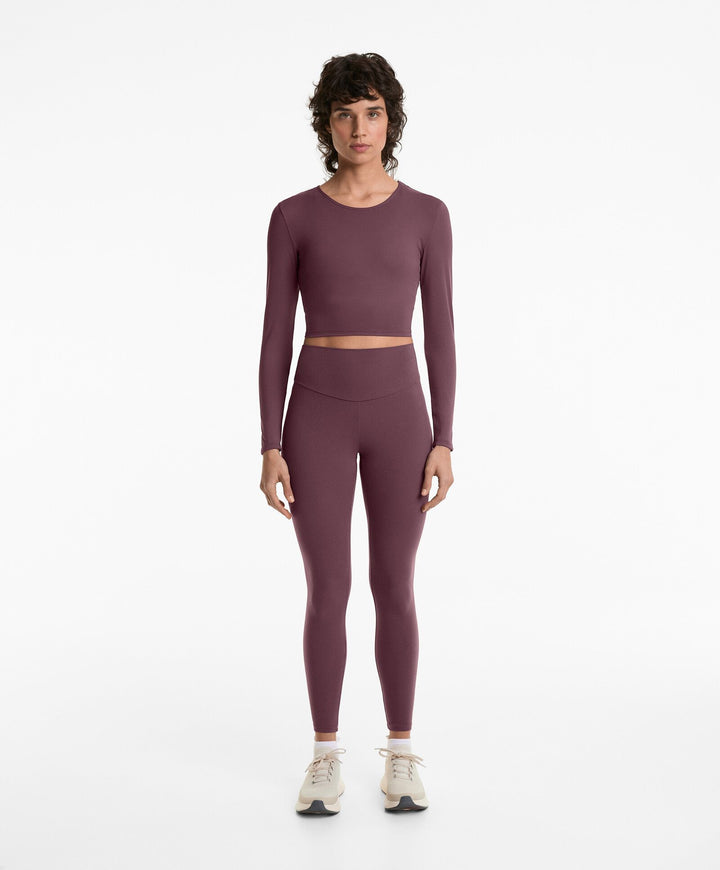 Moudda Oysho - T-Shirt Manches Longues Crop Comfortlux - Twist Dos - Tunisie 2