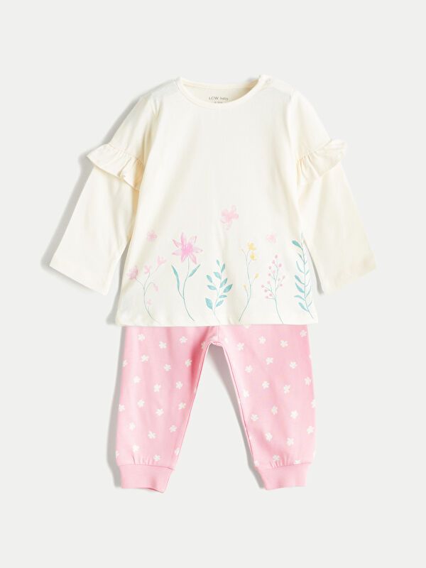 Moudda LC Waikiki - Ensemble manches longues Fille Beige clair - Tunisie 1