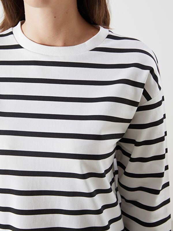 Moudda LC Waikiki - Sweatshirt jersey maternité Femme Rayures noires - Tunisie 3