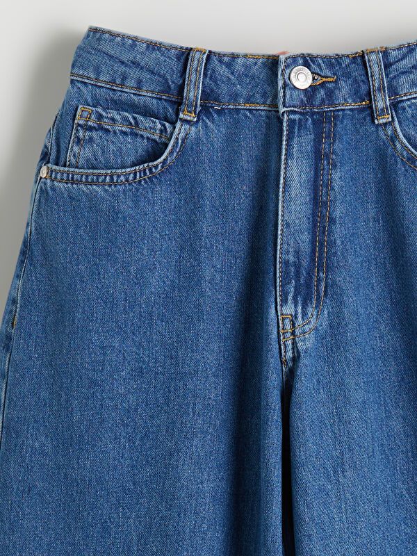 Moudda LC Waikiki - Pantalon tissé en denim Fille Lavage à l'acide bleu - Tunisie 2