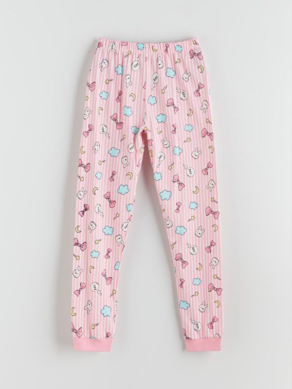 Moudda LC Waikiki - Pyjama en jersey manches longues moyen Fille Crème - Tunisie 3