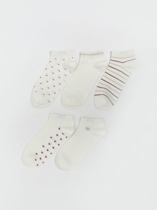 Moudda LC Waikiki - Chaussettes liner trainer (sport) couleur Écru pour femmes - Tunisie 1