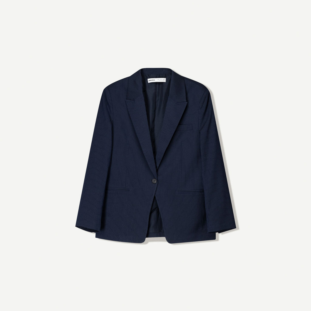 Moudda BERSHKA - Blazer Polyviscose Regular - 1 Bouton (Marine) - Tunisie 1