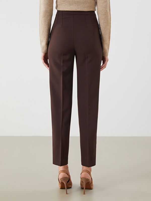 Moudda LC Waikiki - Pantalon tissé moyen Femme Brun foncé - Tunisie 4