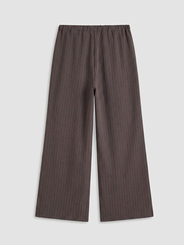 Moudda LC Waikiki - Pantalon fin en tissu pour Femme couleur Marron rayé - Tunisie 2