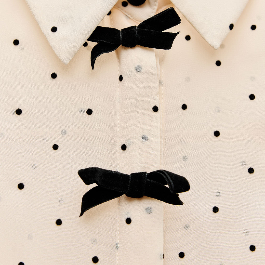 Moudda ZARA - Chemise - Pois, Nœuds Contrastés & Bouton Recouvert - Tunisie 3