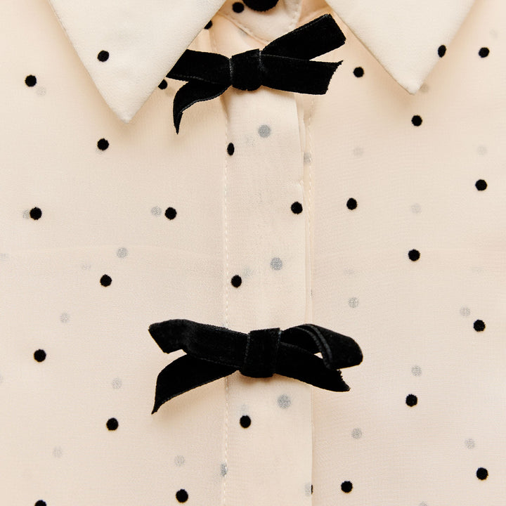 Moudda ZARA - Chemise - Pois, Nœuds Contrastés & Bouton Recouvert - Tunisie 3