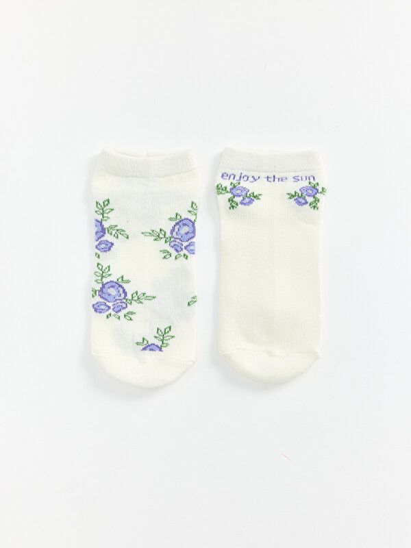 Moudda LC Waikiki - Chaussettes liner trainer (sport) pour Femme couleur Écru - Tunisie 2