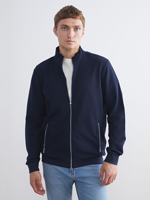 Moudda LC Waikiki - Cardigan jersey basique Homme Marine - Tunisie 1