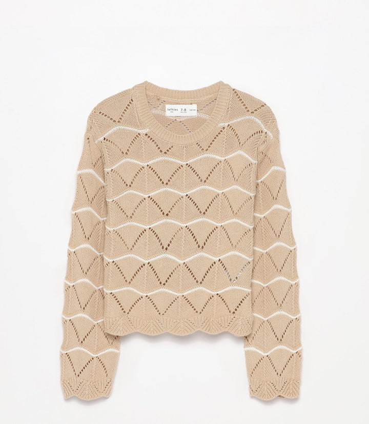 Moudda Lefties - Pull Dentelle - Rayures Fille - Tunisie 1