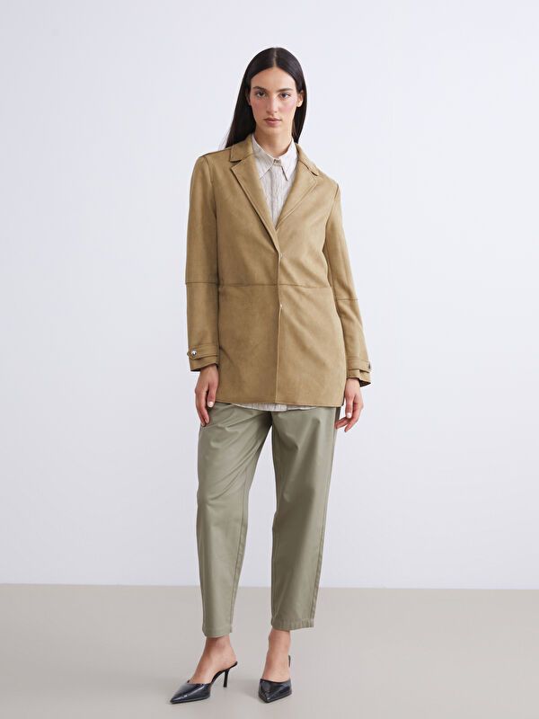 Moudda LC Waikiki - Pantalon tissé fin Femme Kaki - Tunisie 1