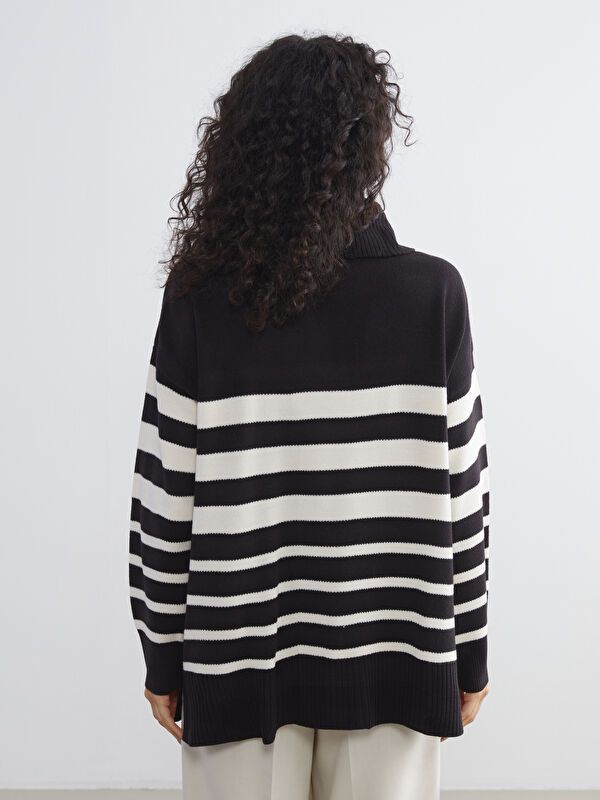 Moudda LC Waikiki - Tunique en tricot Femme Ecru rayé - Tunisie 4