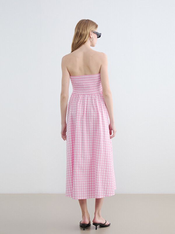 Moudda LC Waikiki - Robe manches courtes en tissu pour Femme couleur Rose - Tunisie 4