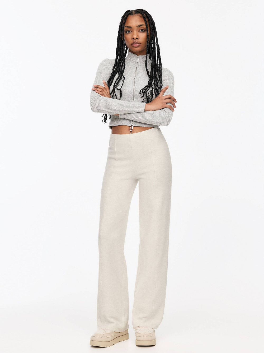 Moudda PULL & BEAR - Pantalon Soft Touch Wide Leg - Coutures - Tunisie 2