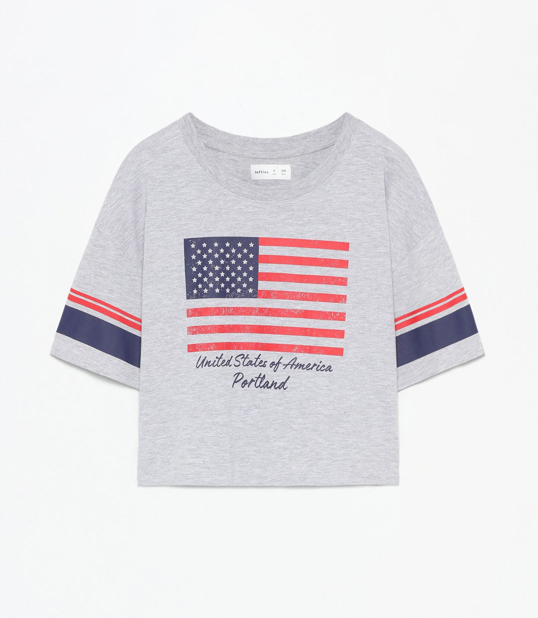 Moudda Lefties - T-Shirt Jersey - Imprimé Fille D4 (Gris Vigo) - Tunisie 1