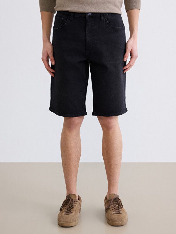 Moudda LC Waikiki - Bermuda en denim pour Homme couleur Rodeo noir - Tunisie 2