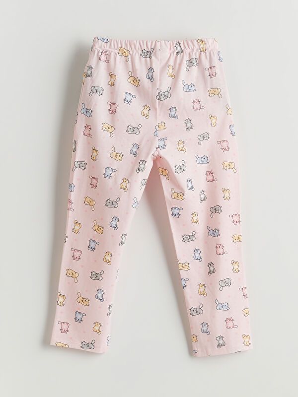 Moudda LC Waikiki - Pyjama en jersey manches longues moyen Fille Imprimé rose - Tunisie 5