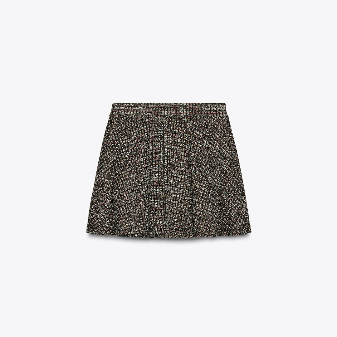 Moudda ZARA - Jupe Mini - Jacquard & Texture (Bourgogne) - Tunisie 2