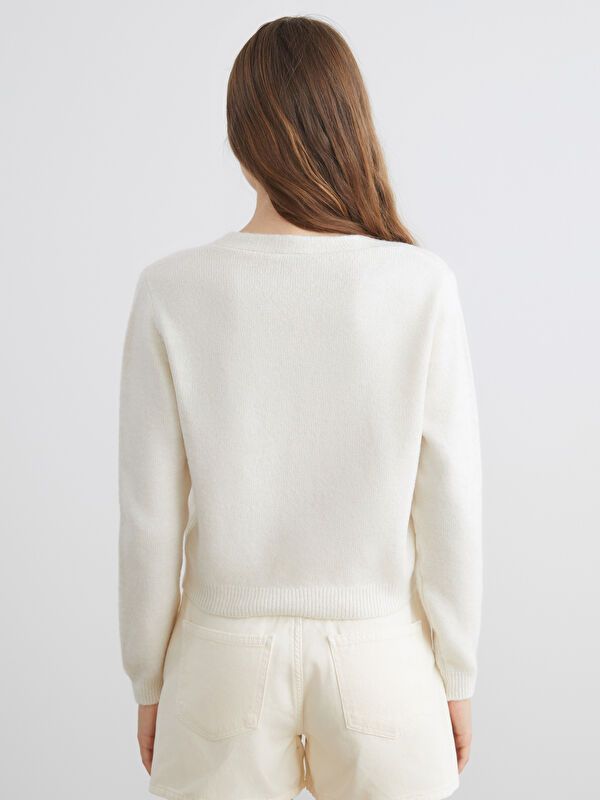 Moudda LC Waikiki - Cardigan en tricot Femme Ecru - Tunisie 4