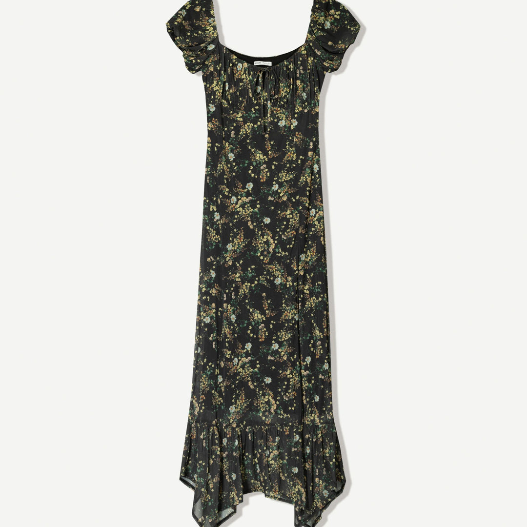 Moudda BERSHKA - Robe Midi - Manches Bouffantes & Tulle - Tunisie 1